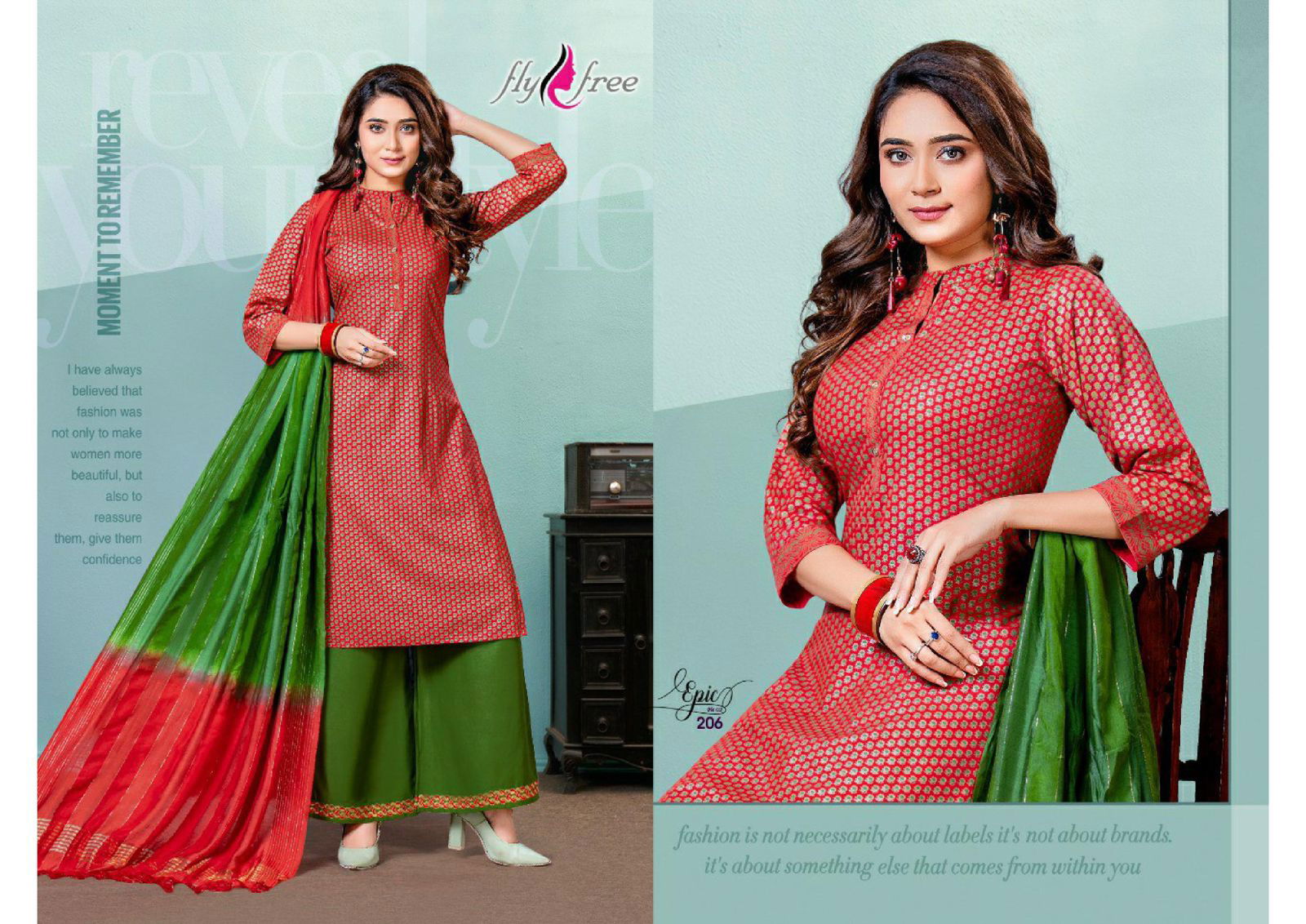 Fly Free Epic 2 Fancy Festive Wear Rayon Printed Ready Made Salwar Suit Collection